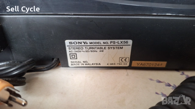 ✅ГРАМОФОН АВТОМАТИК SONY PS-LX56❗, снимка 6 - Грамофони - 53248877