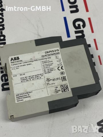 ABB CM-PVS.81S Трифазно реле за мониторинг 2c/o, 0,0,1-30s, L1-L2-L3=3x200-400VAC, снимка 2 - Друга електроника - 45336353