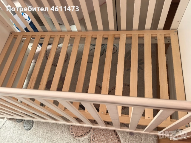 Детска дървена кошара , снимка 6 - Бебешки легла и матраци - 51920208