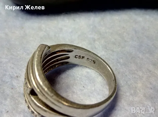 ФЕШЪН АРТ ДИЗАЙН СКЪПОЦЕНЕН СРЕБЪРЕН ПРЪСТЕН СРЕБРО 925 CSF с ЮВЕЛИРНО ФАСЕТИРАНИ ЦИРКОНИ 41435, снимка 13 - Пръстени - 49913202