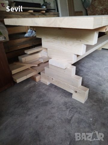 Масивна дървена маса , снимка 2 - Маси - 45701574