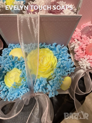  ръчно изработени букети в кутия са символ на стил, снимка 12 - Козметика за тяло - 51531040