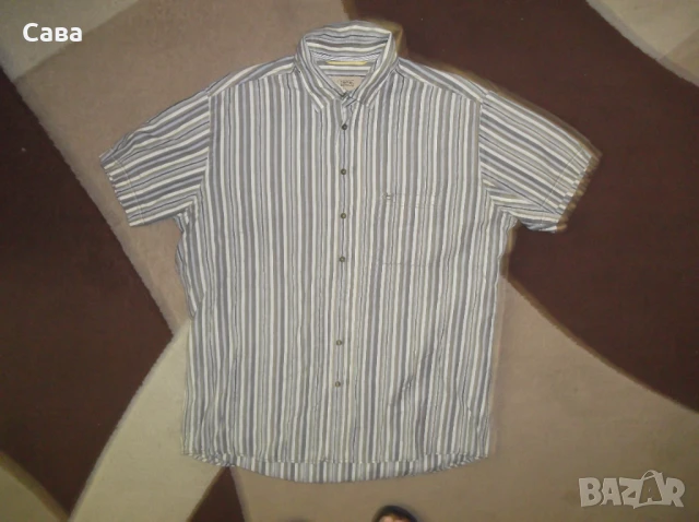 Ризи LERROS,CAMEL  мъжки,ХЛ-2ХЛ  /каре,райе и бяла/, снимка 8 - Ризи - 50539838