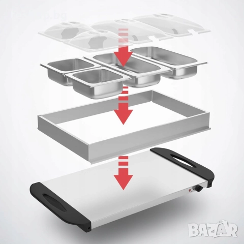 Подгревател с контейнери за храна / БЕН-МАРИ / 2х2.5 л/2х1л, снимка 6 - Други - 52312123