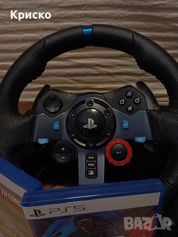 Волан с педали и скоростен лост на Logitech g29 , снимка 4 - Аксесоари - 53500611