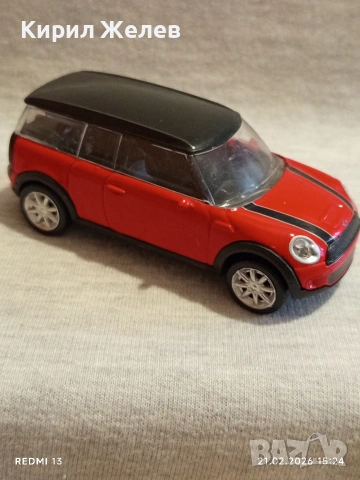 Метална количка Mini cooper много красива за КОЛЕКЦИЯ ДЕКОРАЦИЯ 48614