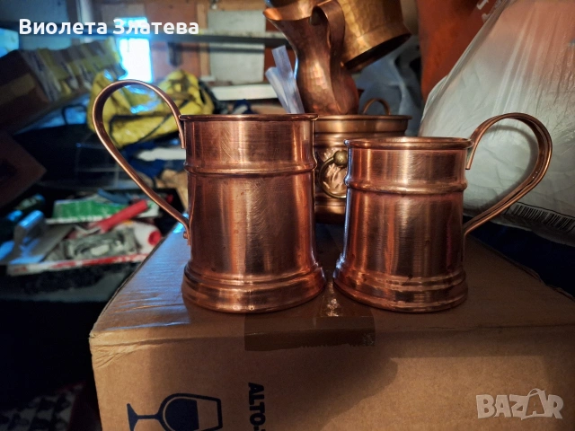 Медни чаши кани, снимка 3 - Чаши - 53619944