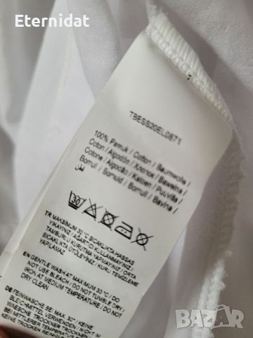 Нова бяла рокля памучна материя с бродерии , снимка 3 - Рокли - 45614174