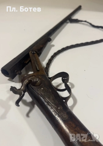 Стара едноцевна щифтова пушка, снимка 4 - Антикварни и старинни предмети - 53952743