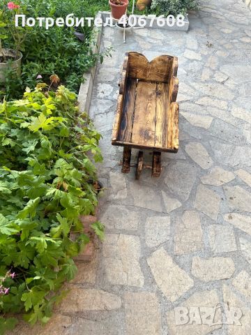 Градинска количка за цветя, снимка 3 - Градински мебели, декорация  - 46368408