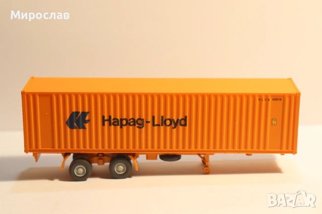 WIKING H0 1/87 РЕМАРКЕ КОНТЕЙНЕР ФУРГОН КАМИОН МОДЕЛ, снимка 3 - Колекции - 52446795