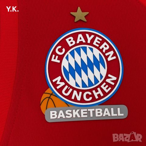 Оригинален мъжки баскетболен потник Adidas x Bayern Munchen / Season 19-20 (Home), снимка 7 - Тениски - 45203234