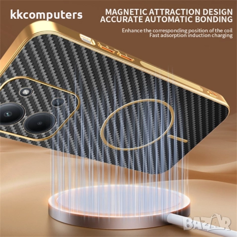 Удароустойчив калъф с Протектор за Xiaomi Redmi 15C 5G / 4G / Poco C85 4G | Вълеродно влакно | Elect, снимка 4 - Калъфи, кейсове - 52066094