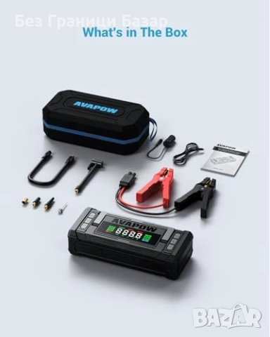 Нов Стартер за акумулатор 5000A с компресор 150PSI Power Bank кола уред, снимка 9 - Друга електроника - 54142571