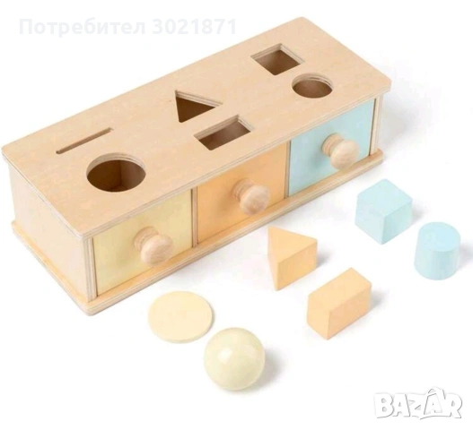 Дървени Монтесори чекмеджета , снимка 7 - Образователни игри - 54056552