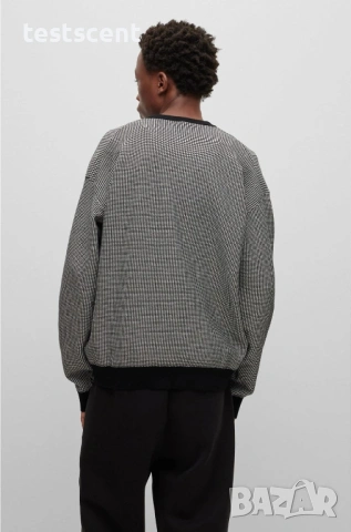 €160 Мъжки пуловер с дълъг ръкав Men's Hugo Boss Scol Sweater в черно Размер L, снимка 10 - Пуловери - 54020420