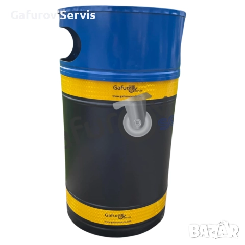 Метално парково кошче за отпадъци 50 л - с пепелник, устойчиво на атмосферни условия, снимка 3 - Друго - 52272834