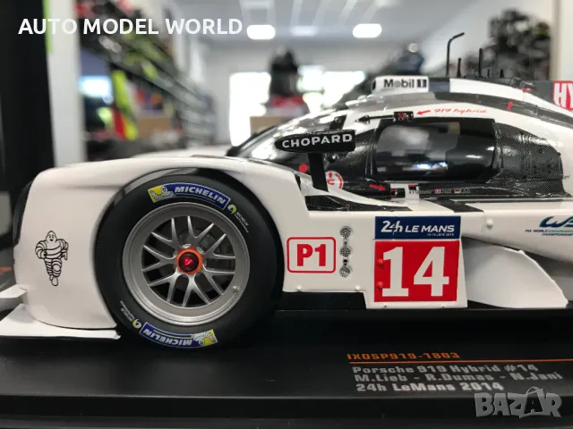 IXO метална колекционерска количка PORSCHE 919 HYBRID 1:18 LEMANS, снимка 7 - Колекции - 47185419