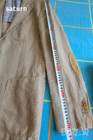 мъжко сако блейзър Massimo Dutti лен номер EU 48/ M, снимка 9 - Сака - 51820196