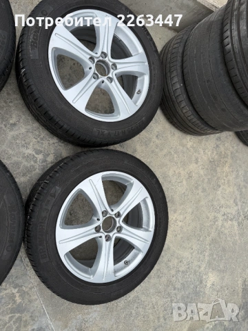 Гуми с джати за Мерцедес 225/55/17 ЕТ 40, снимка 2 - Гуми и джанти - 53909819
