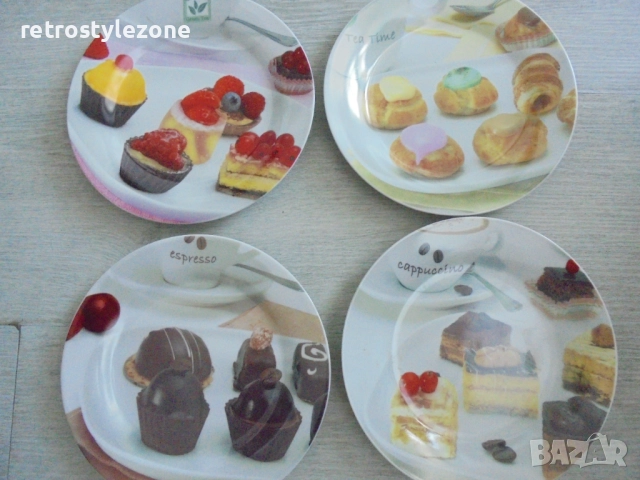 № 8211 порцеланови чинии - Easy Life   - комплект от 4 броя десертни порцеланови чинии  - с кутия   , снимка 3 - Сервизи - 51477114