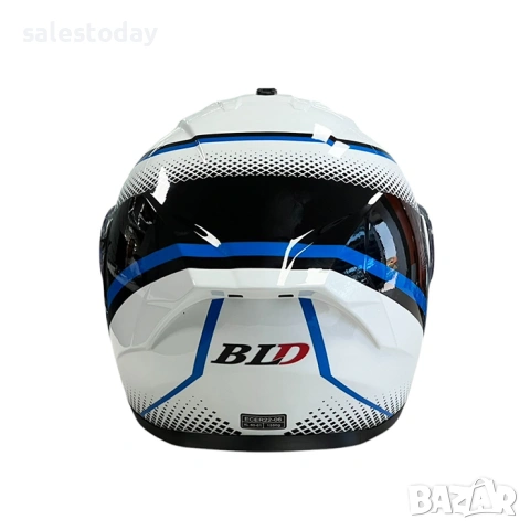 Модуларна Каска flip-up, Бяло/Синьо, S*M*L*XL, снимка 2 - Аксесоари и консумативи - 53870682