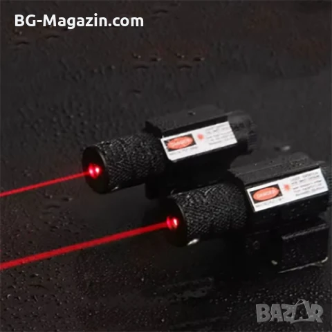 Компактен червен лазерен прицел мерник лазер за въздушен пистолет еърсофт глок макаров оръжие пушка, снимка 6 - Оборудване и аксесоари за оръжия - 51051891