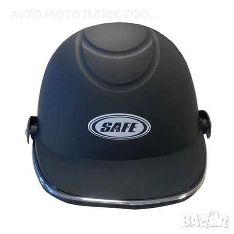 Каска за мотор с козирка тип канче - Черен мат, снимка 2 - Аксесоари и консумативи - 54196673