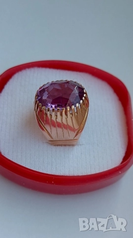 Руски златен пръстен с александрит, снимка 9 - Пръстени - 52621679