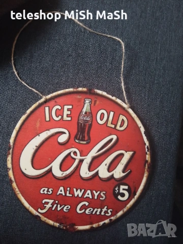 Винтидж дървена табела Кока Кола Coca Cola