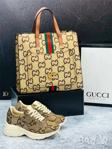 дамски комплект маратонки и чанта / раница gucci guess , снимка 4 - Чанти - 47330424