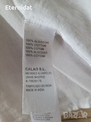 Бяла блуза с бродерии памучна материя , снимка 3 - Тениски - 45717943