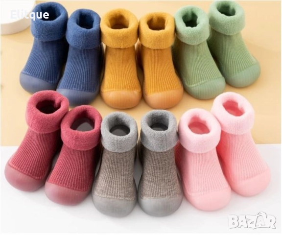 Детски есенни обувки с чорап тип пантофи 