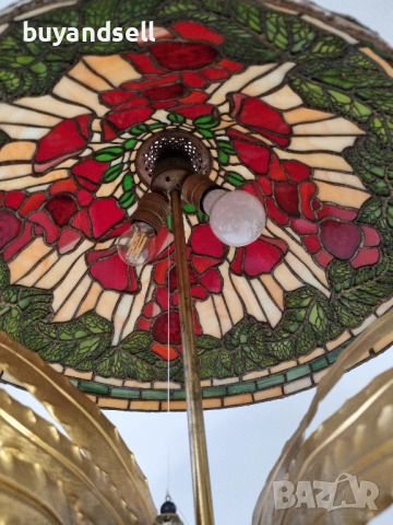 Настолна лампа Тифани Tiffany lamb витражно стъкло, снимка 9 - Настолни лампи - 54202031