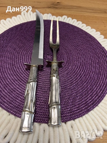 Комплект посребрени прибори за месо