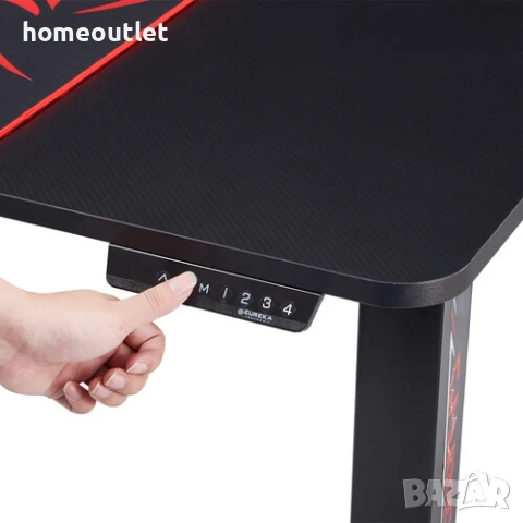 БЕЗПЛАТНА ДОСТАВКА L-образно геймърско / електрическо офис бюро ERK-ETOP-L60L-B-EU, снимка 4 - Бюра - 50651024