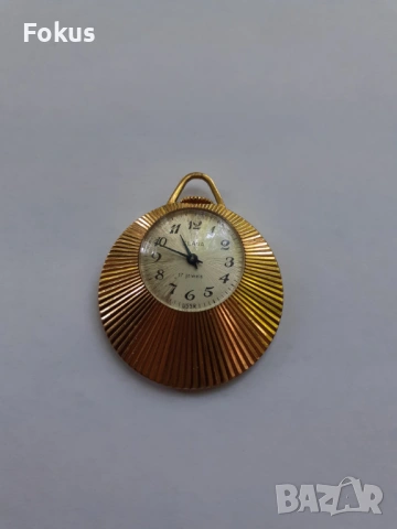 Стар руски часовник Слава медальон с позлата 6 микрона, снимка 4 - Антикварни и старинни предмети - 53279216