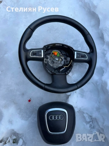  мулти волан S LINE audi a8 s8 d3 5.2 450hp facelift 2009г цена 110 евро   - волан с еърбег и бутони