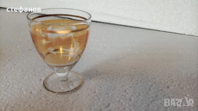 Ретро ракиени чаши, калиево стъкло, столче, 6 бр, 50 мл, снимка 6 - Чаши - 52749834