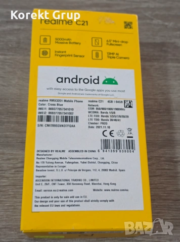 Realme C21 64GB 4GB RAM , снимка 2 - Други - 54179023