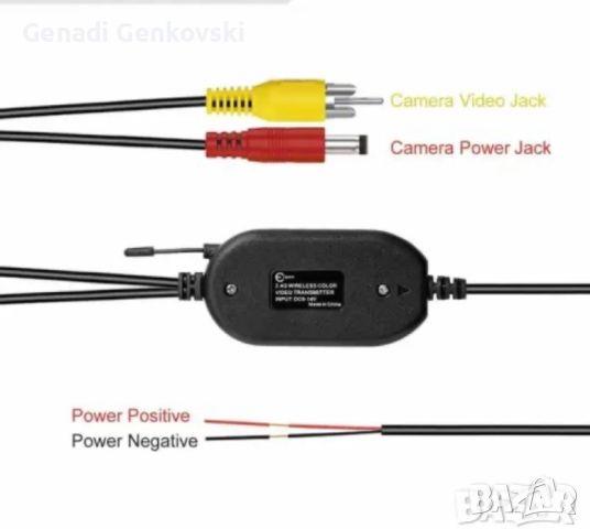 Безжични видео-приемник, предавател за автомобилна камера за заден ход, снимка 3 - Аксесоари и консумативи - 46686396