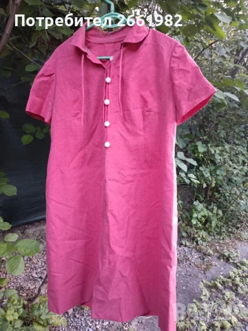 Красива макси рокля/туника с бели копчета, снимка 1