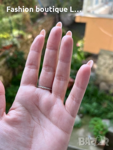 Сребрист дамски пръстен ❤️, снимка 3 - Пръстени - 52413512