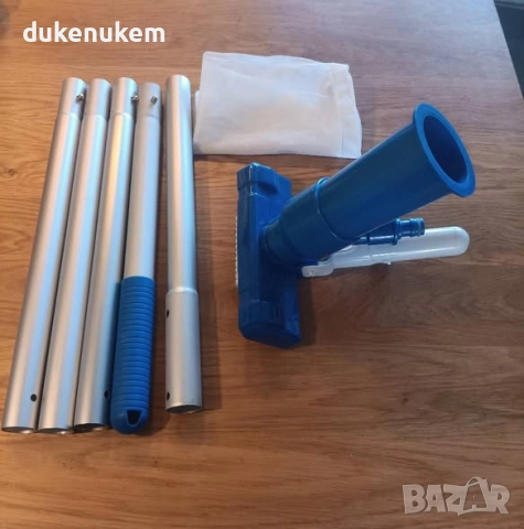 Прахосмукачка за басейн, с четка и 5 подвижни алуминиеви пръта, 180 см, снимка 9 - Басейни и аксесоари - 52233665