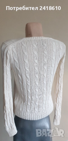 POLO Ralph Lauren Cable Pima Cotton  V - Neck Size S НОВО! ОРИГИНАЛ! Дамски Пуловер!, снимка 12 - Блузи с дълъг ръкав и пуловери - 52169978