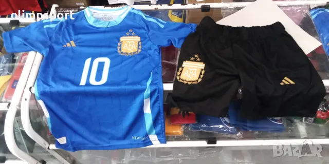 футболен екип Argentina  Messi нов тениска и шорти размер за дете с ръст 104-116см, 152-158см