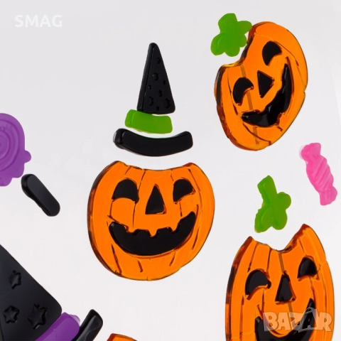 Halloween / Хелоуин гел стикери с тикви за прозорци и витрини_1237414, снимка 2 - Декорация за дома - 52027965