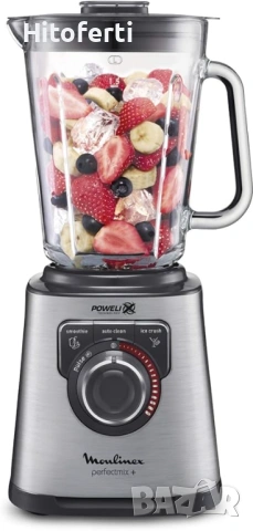 Moulinex Moulinex Perfect Mix блендер, стъклен буркан, 1,5 литра, 1200 вата, неръждаема стомана – LM