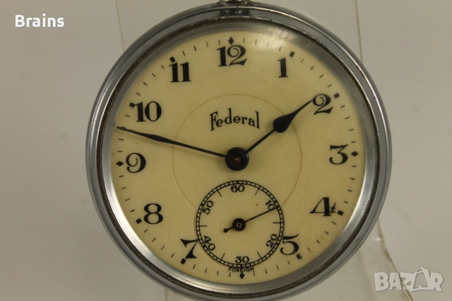 Английски Джобен Часовник FEDERAL ROFEIGN, снимка 3 - Джобни - 52185576