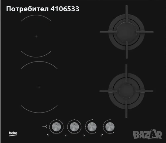 Комбиниран керамичен плот за вграждане, снимка 4 - Котлони - 53050453